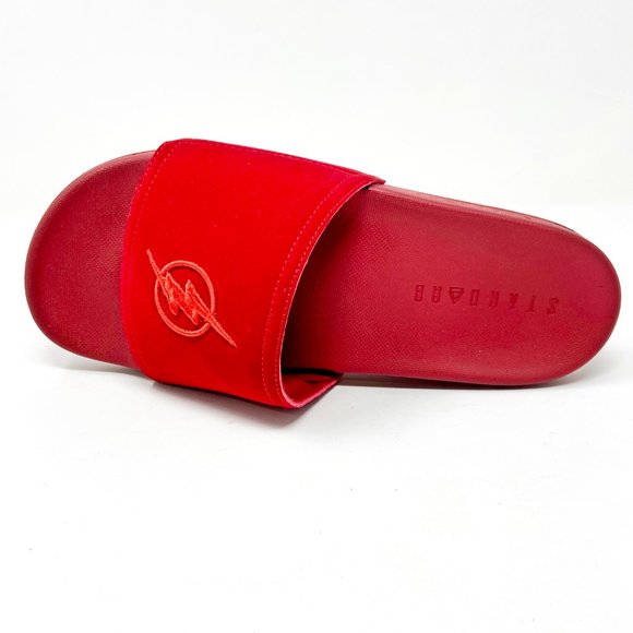 STNDRD Standard Monaco Justice League DC Comics Flash Red Mens Slide Sandals - Picture 4 of 5